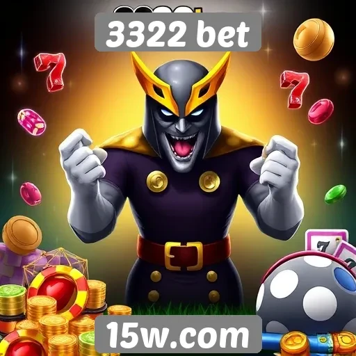 Diversidade de jogos disponíveis na 3322 bet